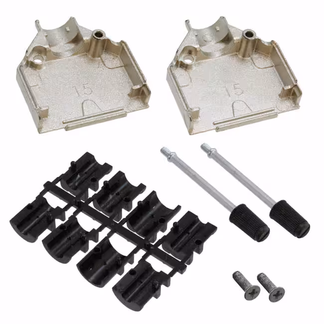 165X02619X Conec  Carcasas traseras para conectores D-Sub en forma de D